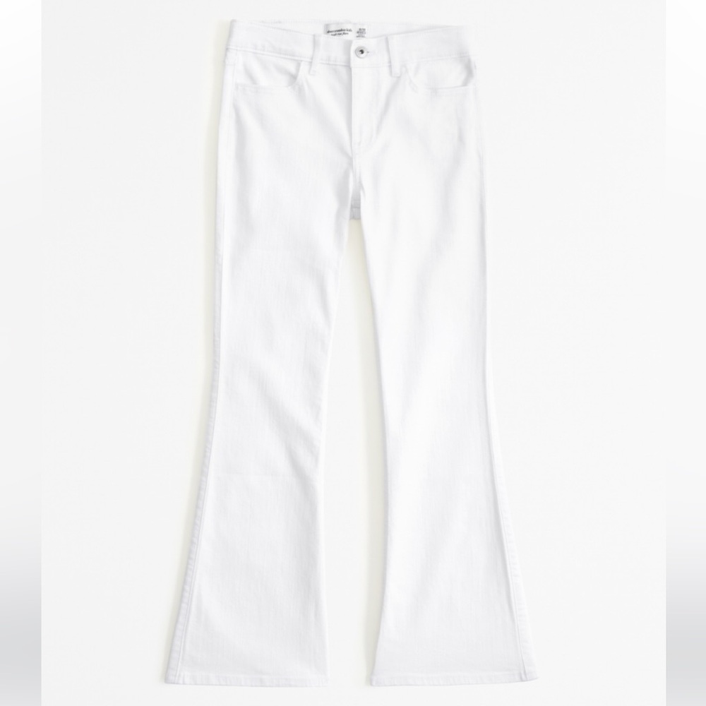 Abercrombie High Rise Flare Jeans - White